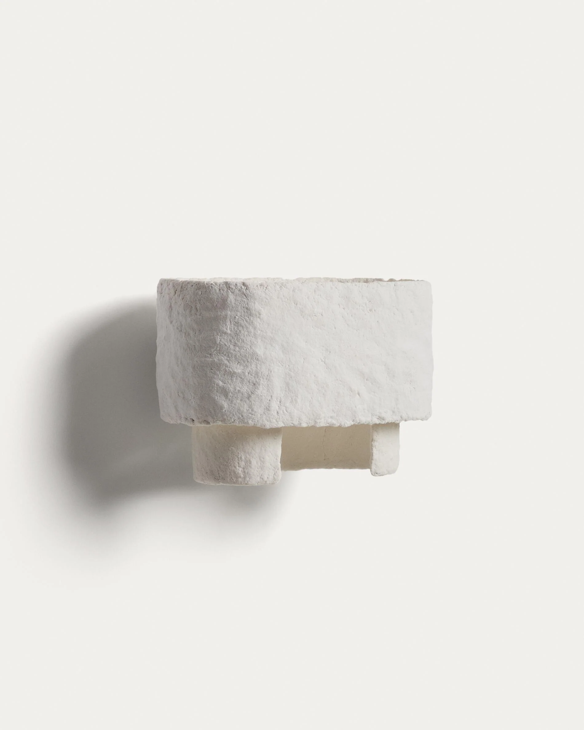 Bedala white papier-mâché wall light