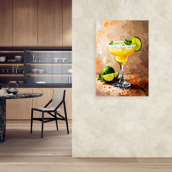 Obraz do kuchni baru jadalni, Margarita Recipe Coctail 20x30