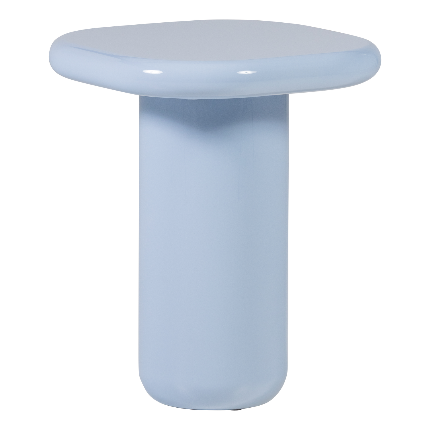 WOOOD Zava Bijzettafel - Hout - Hoogglans Lichtblauw - 61x50x50