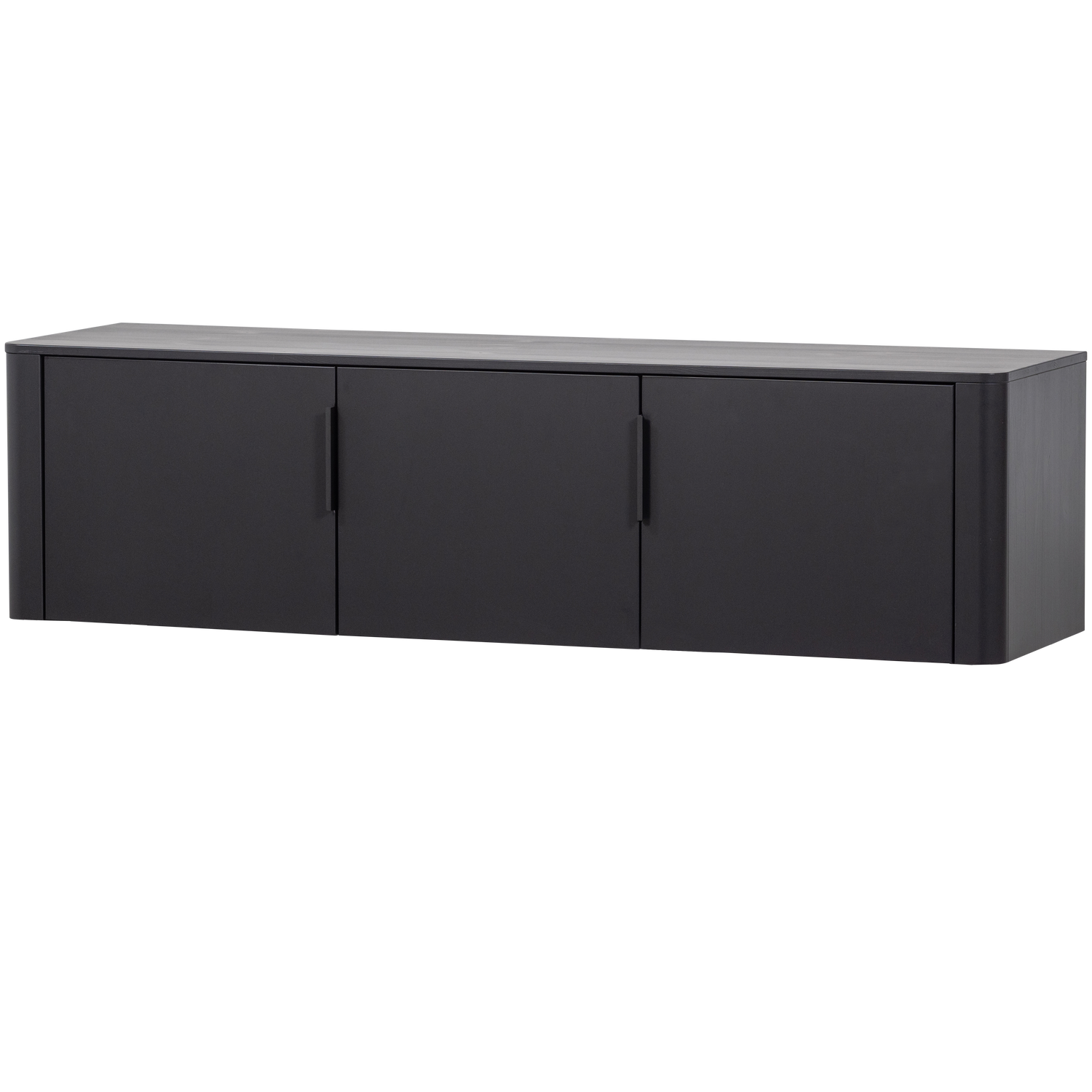 WOOOD tv meubel Gunnar - Grenenhout - Matzwart - 56x154x44