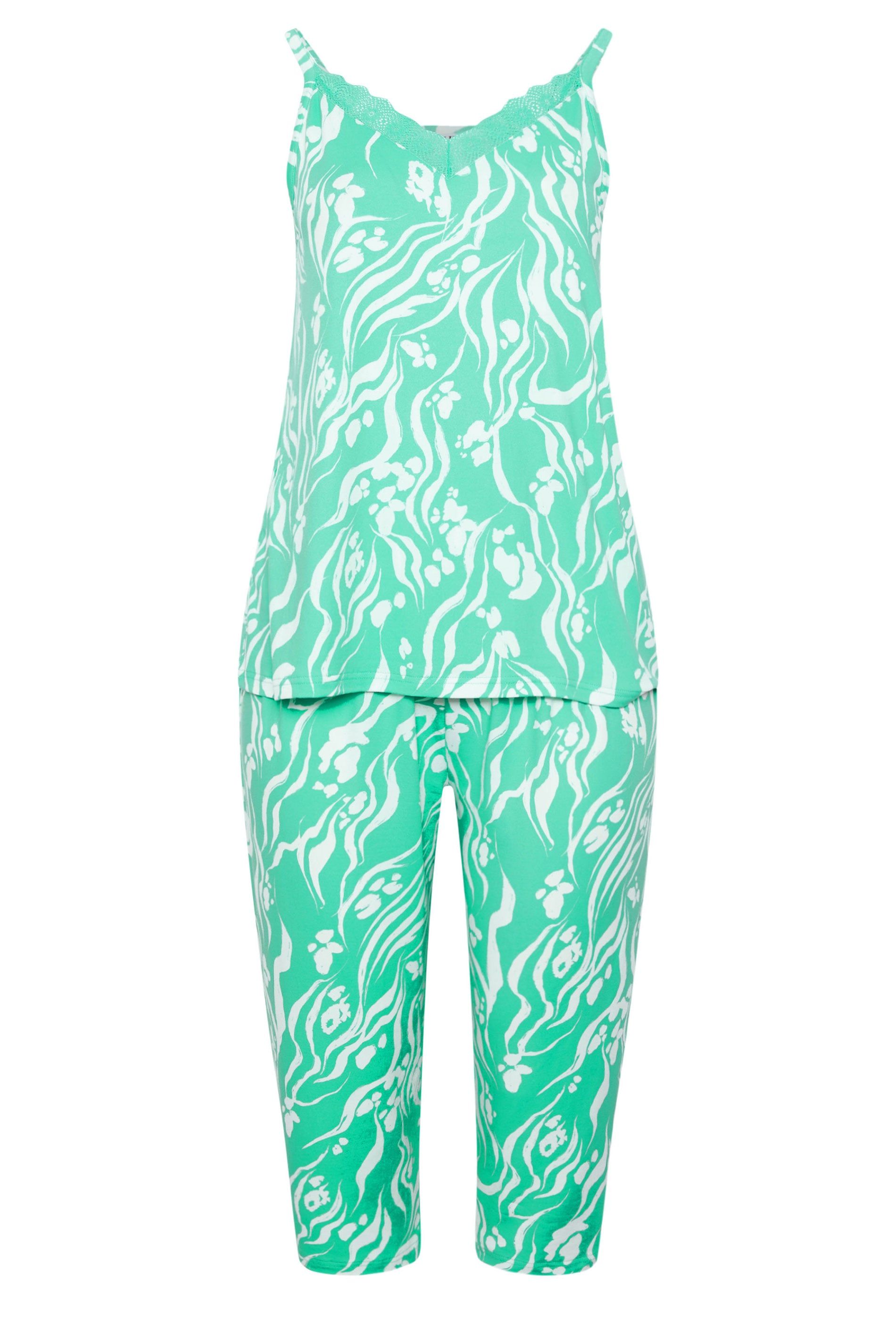 Yours Abstract Soft Touch Cropped Pyjama Set