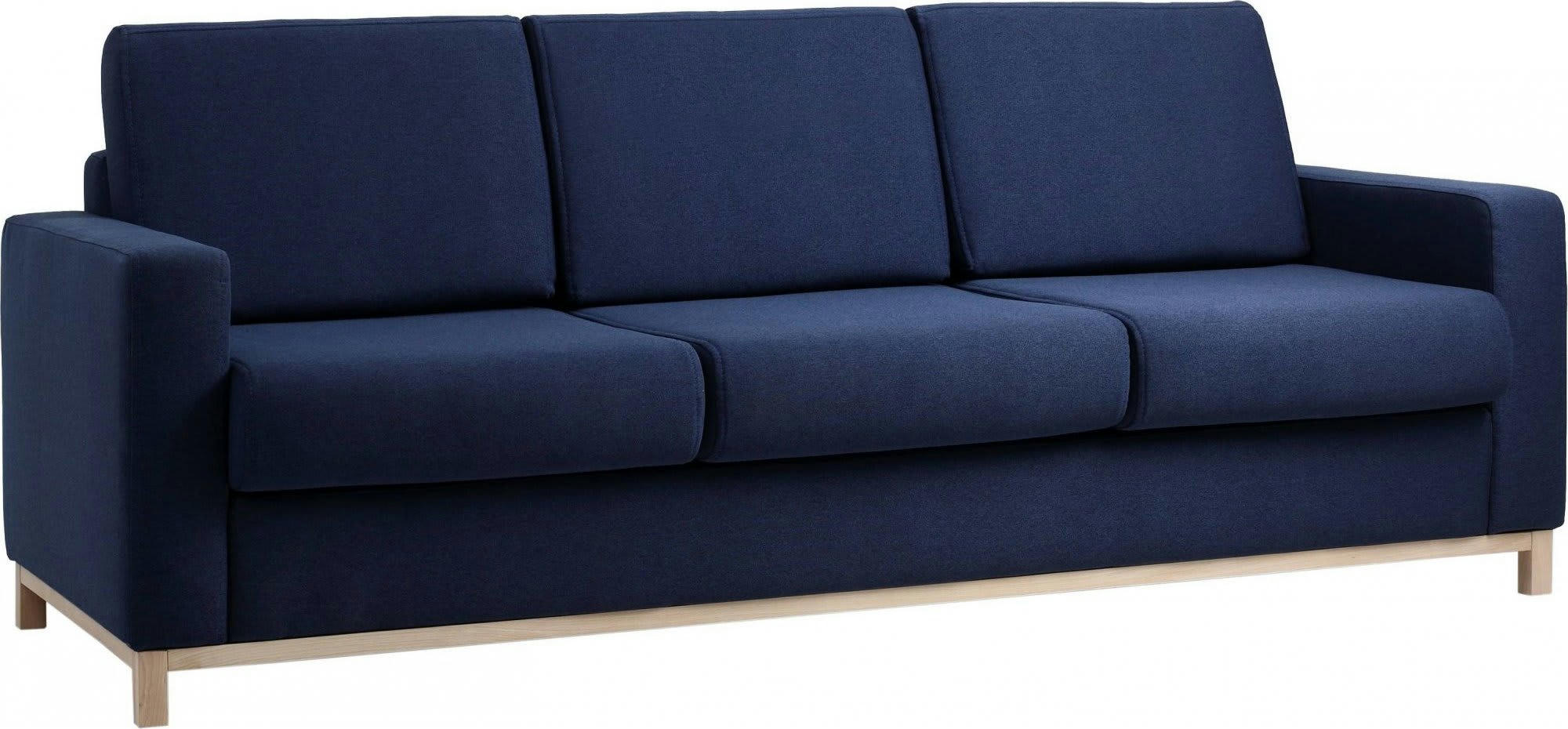 SCANDIC - Canapé lit Tissu Bleu H. assise 47 cm rembourré