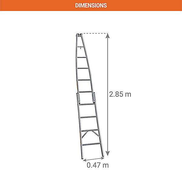 Echelle 2.85 - 9 barreaux - 2 éléments - 615111