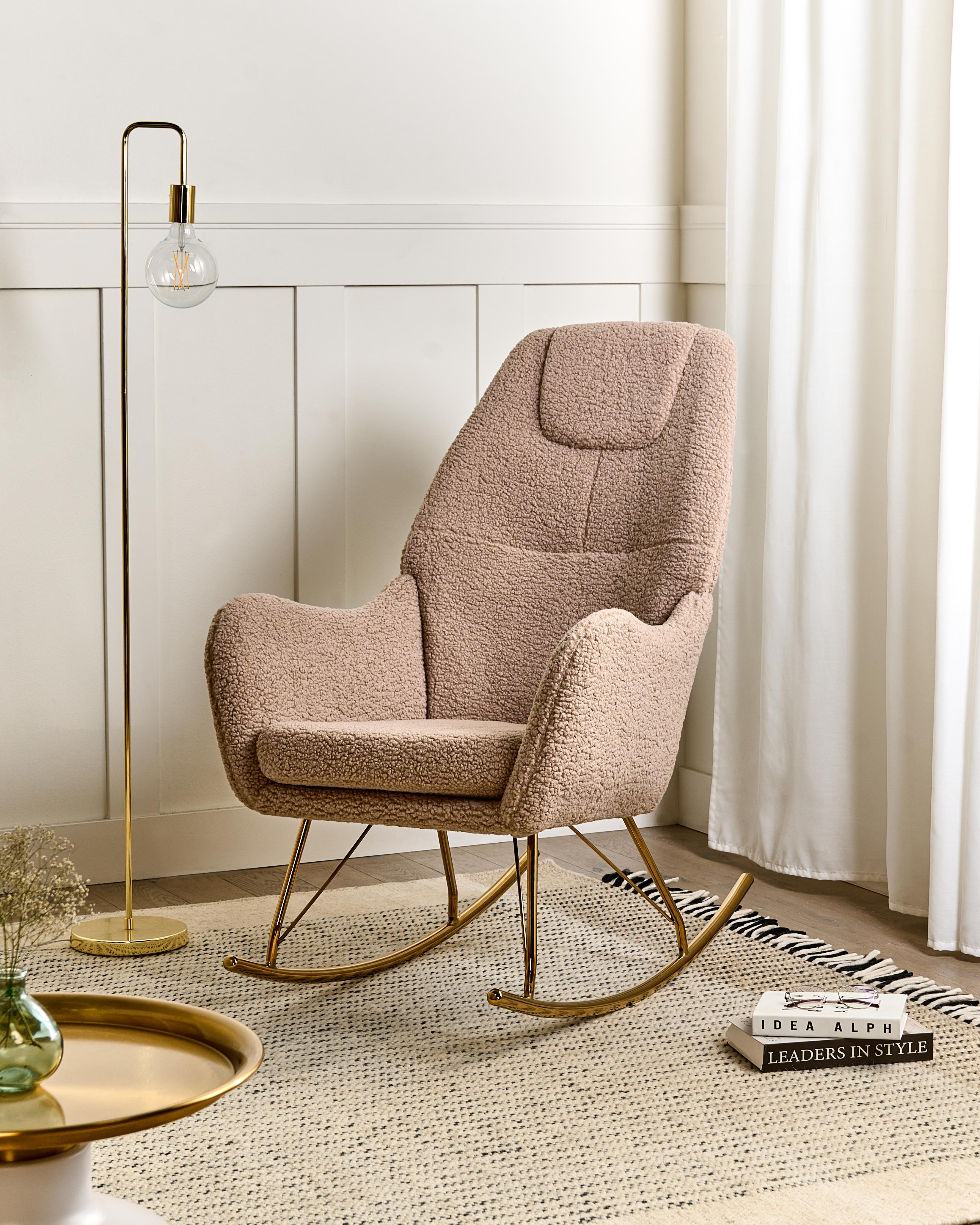 Rocking Chair GULSELE Boucle Beige