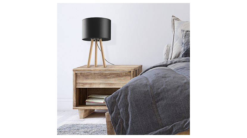 Lampa stołowa Tokyo Black tkaninowa czarna