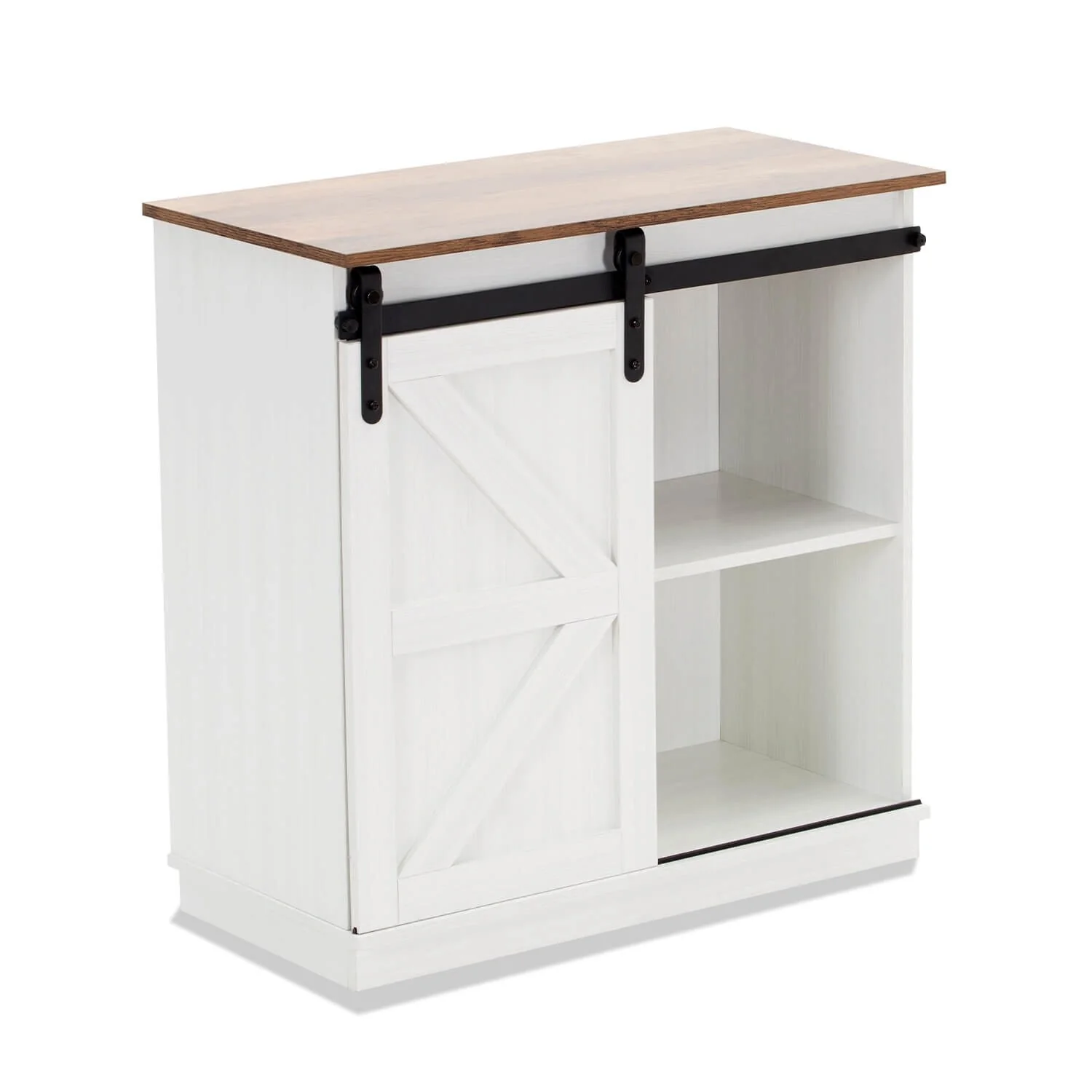 Furniwell End Table Storage Cabinet Table Living Room