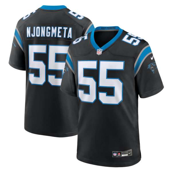 Maema Njongmeta Carolina Panthers Nike Team Game Jersey -  Black