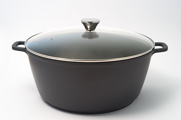 BAUMALU - Mijoteuse haute - 13 Litres - Couvercle verre - 36 cm