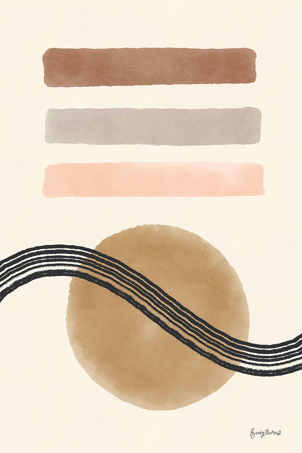 - Tableau Abstrait des années 50 imprimé sur toile 80x120cm