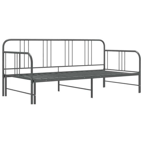 Rama łóżka Szary Metal vidaXL