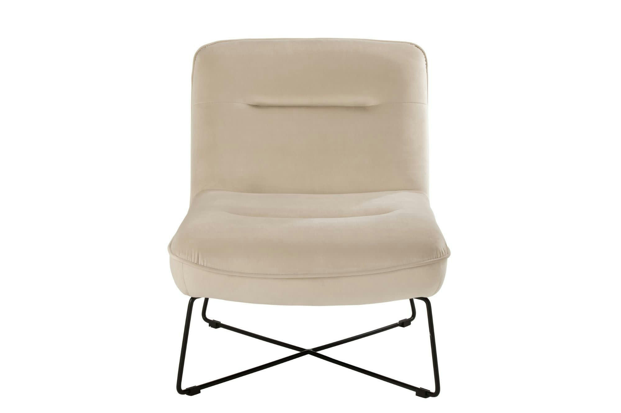 ELIOT - Fauteuil moderne en tissu et métal