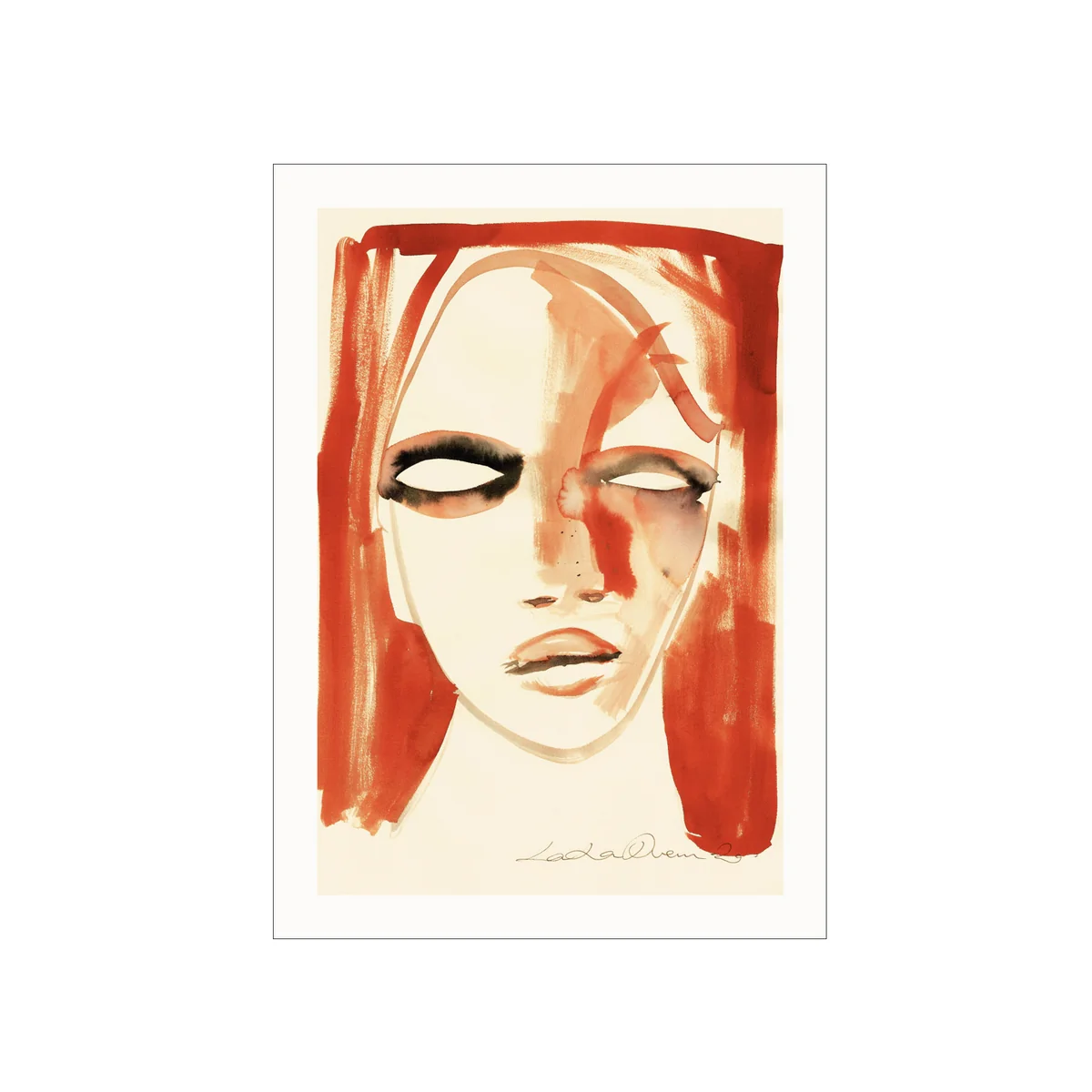 Paper Collective - Red Portrait Poster, 50 x 70 cm