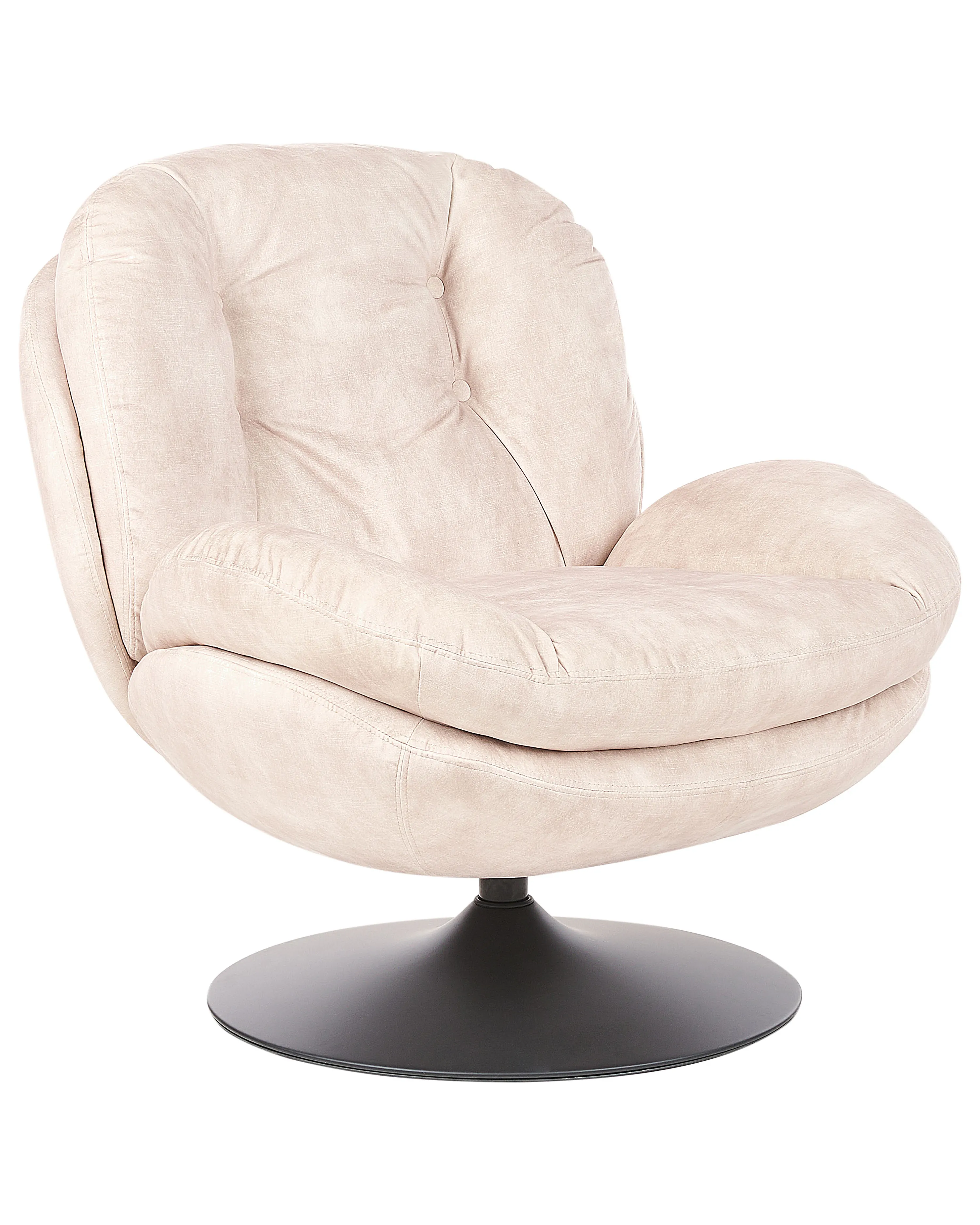 Swivel Armchair NOLVIK Velvet Light Beige