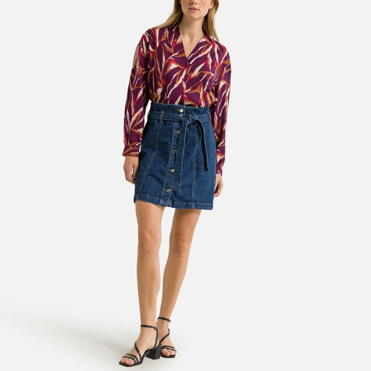 Jupe courte en jean