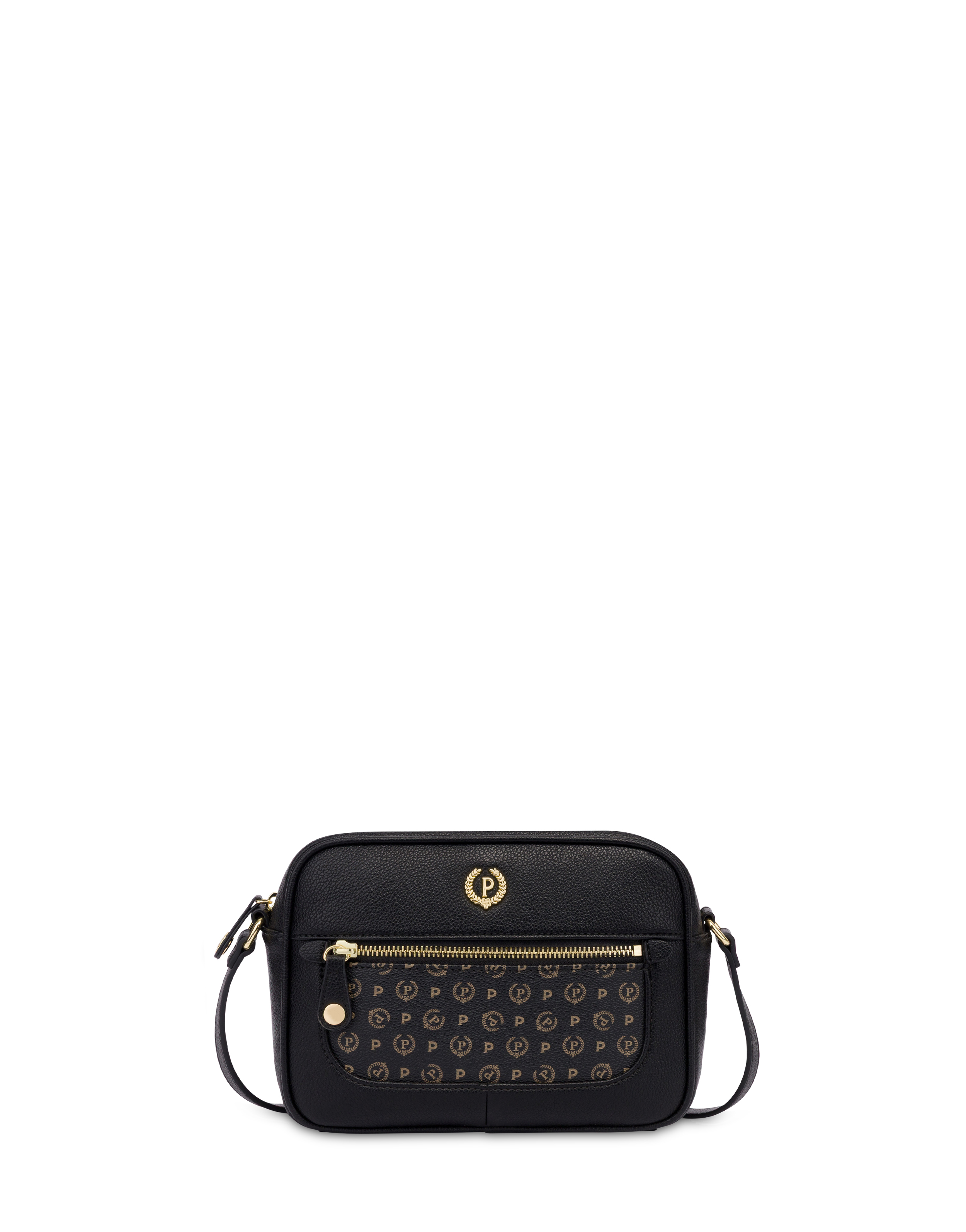 Crossbody Bag Anna In Mini Grained Ed Heritage Pvc Nero/nero