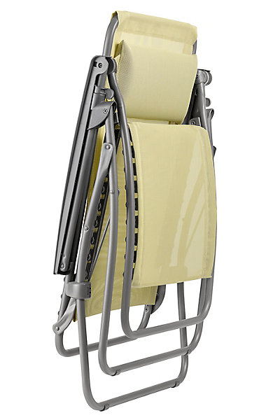 Fauteuil de relaxation Lafuma Batyline en acier - Coloris jaune étamine - Hauteur 114 cm