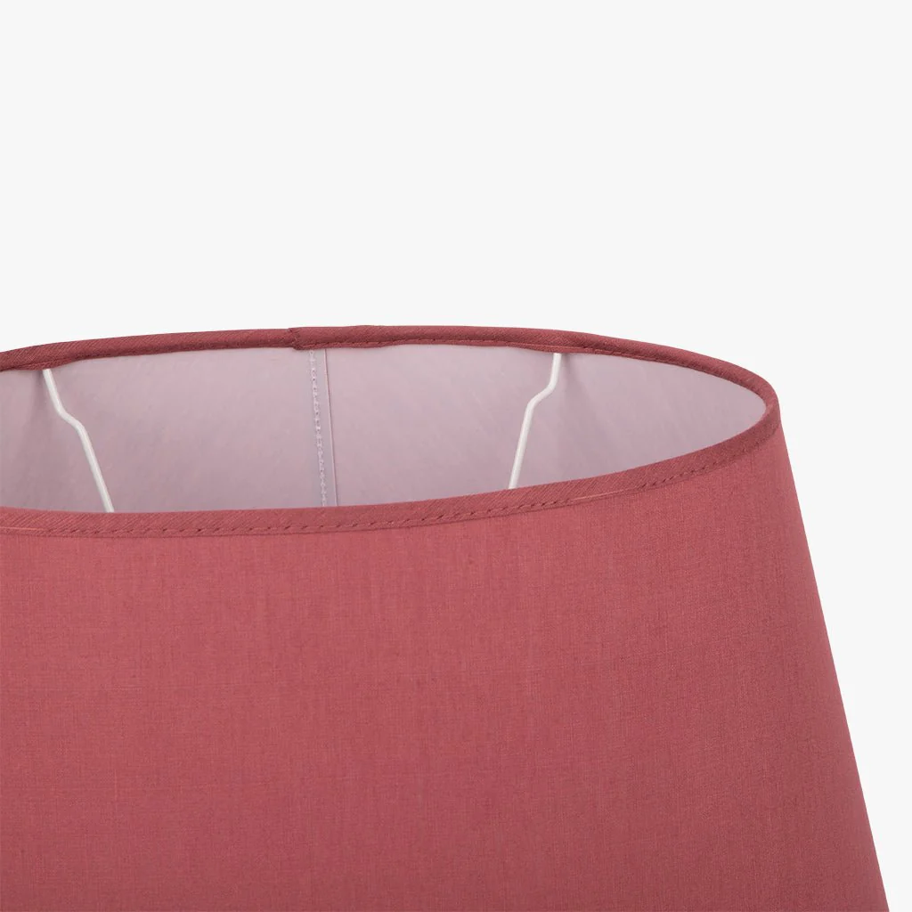 AbatJour Oval em Seda Vermelho