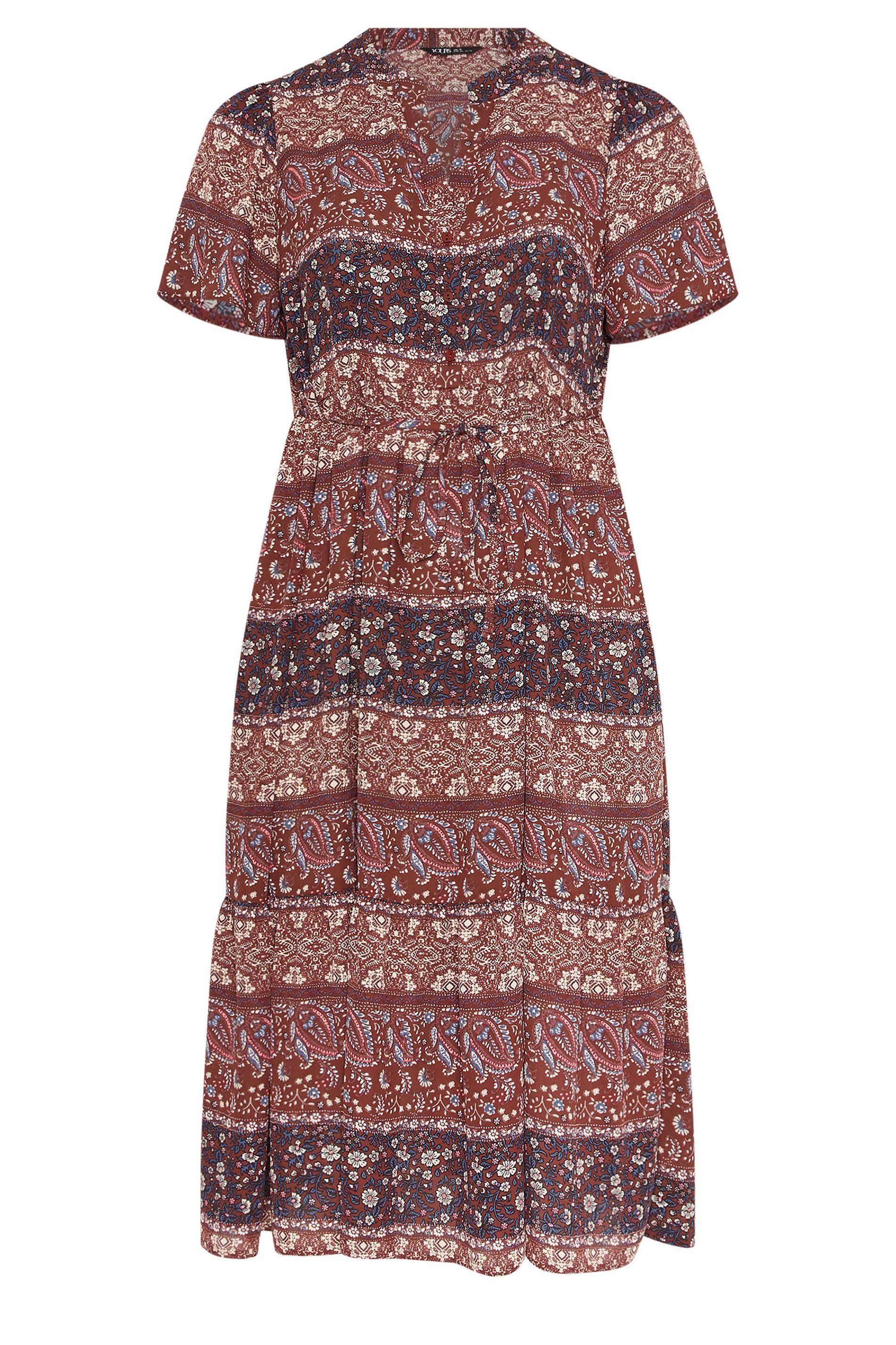 Yours Paisley Half Placket Dress
