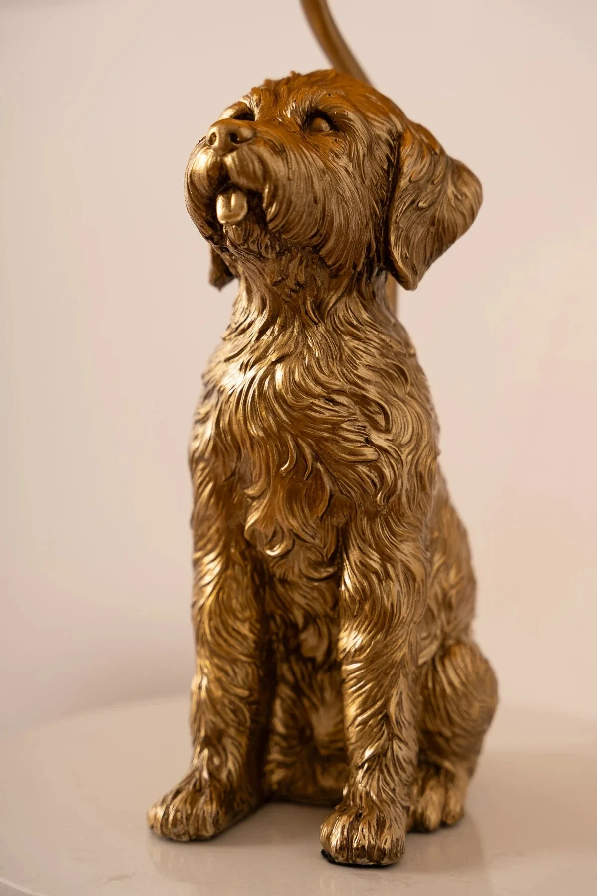Gold Dog Shaped Lamp