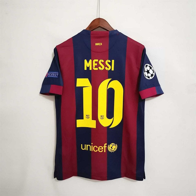 Leo Messi Barcelona 2014-15 Home UCL Final Vintage Jersey