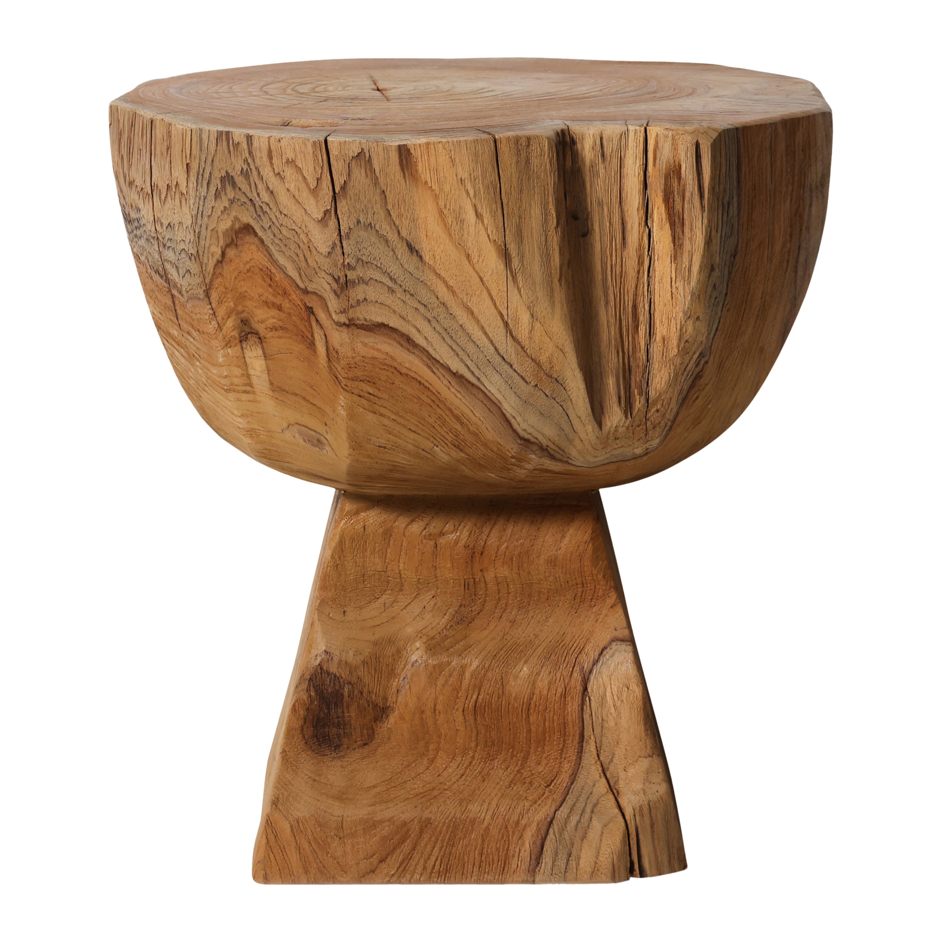 HKliving Arched Wooden Kruk - Teak