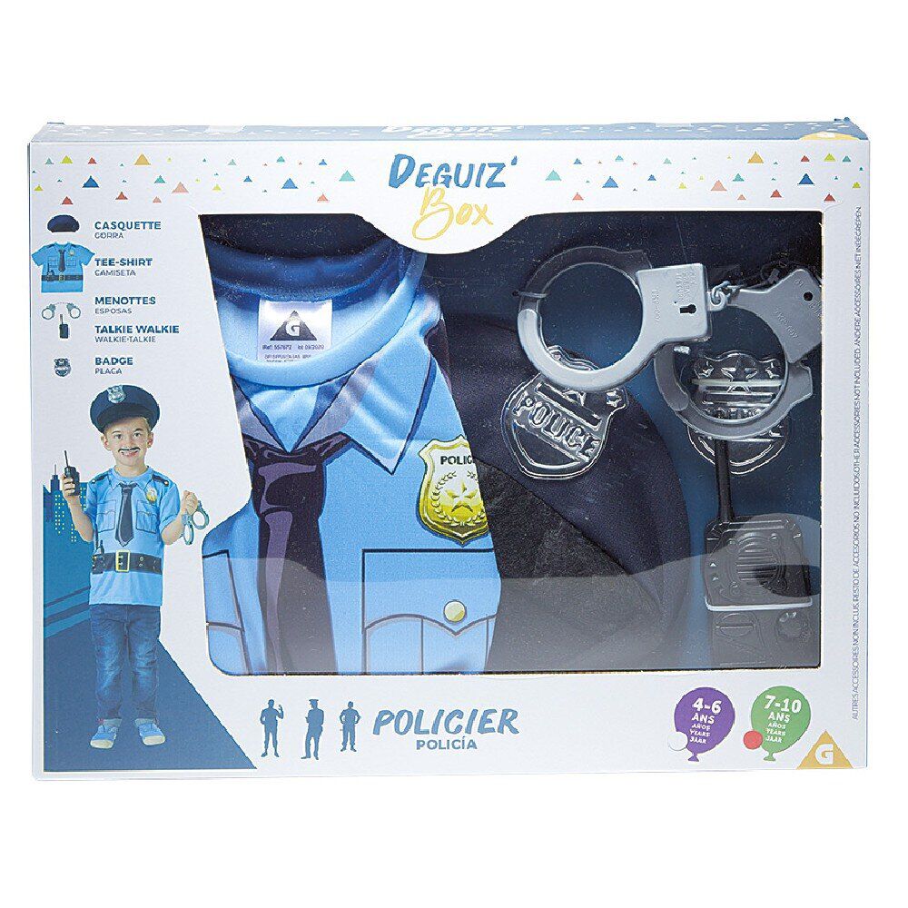 Deguiz'box déguisement Policier - 7/10 ans