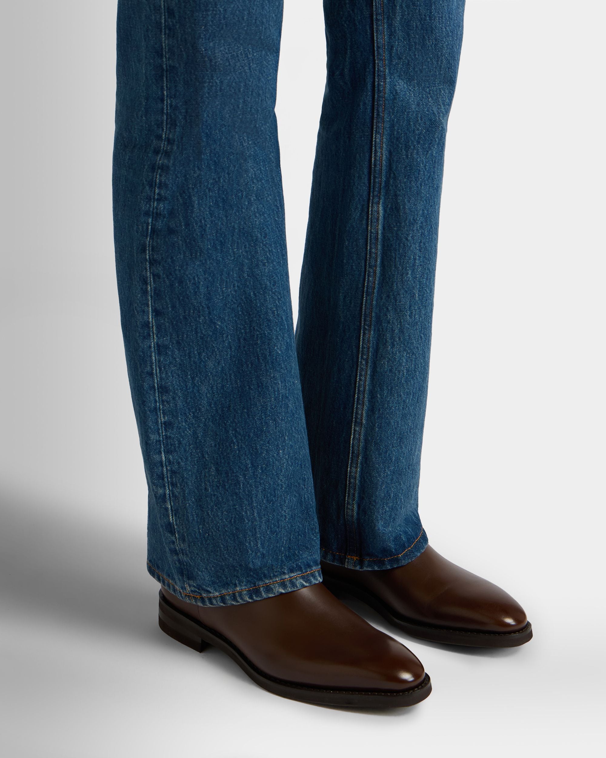 Stiefelette Scribe Un Aus Leder In Braun