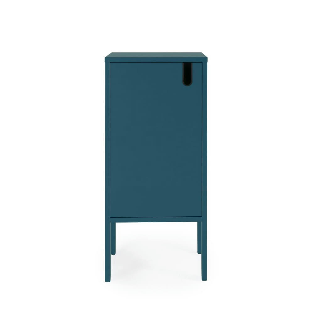 UNO - Petit meuble de rangement en bois H89cm bleu canard