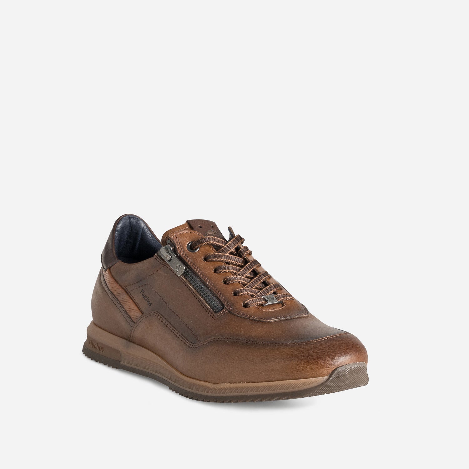 Tennis FLUCHOS camel cuir