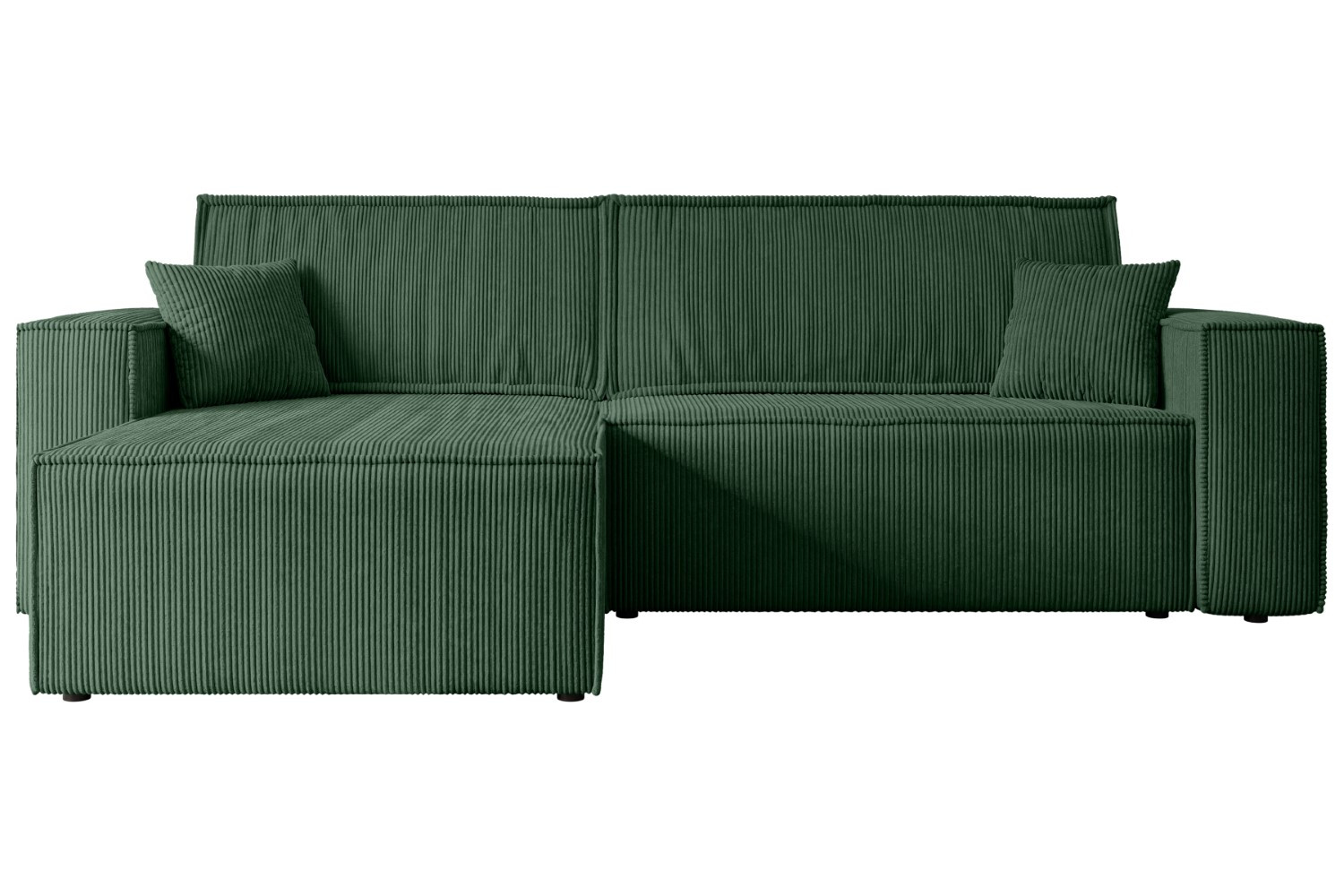 Narożnik z funkcją spania i pojemnikiem CELTIC-XL - 277x143x83cm Zielony