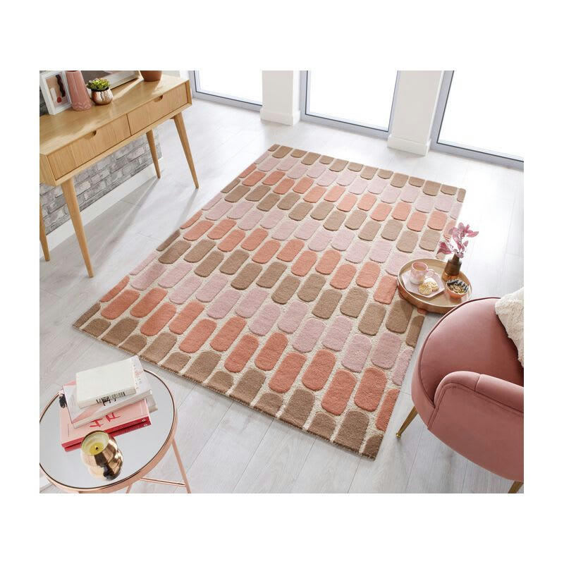 FOSSIL - Tapis de chambre pure laine terracotta radiance 120 x 170