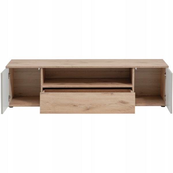 Szafka RTV CATALINA Dąb Viking   Kaszmir RYFLOWANY front | 160 cm