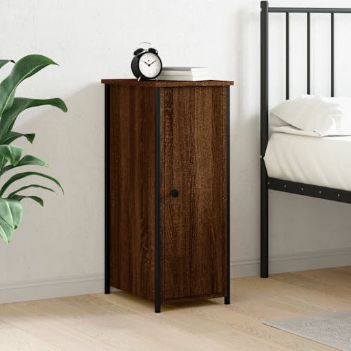 NNEVL Bedside Cabinet Brown Oak 32x42x80 cm Engineered Wood