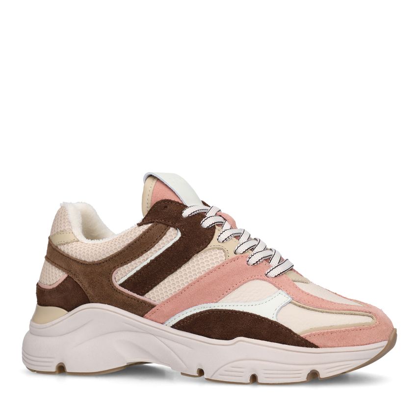Manfield Roze suède sneakers