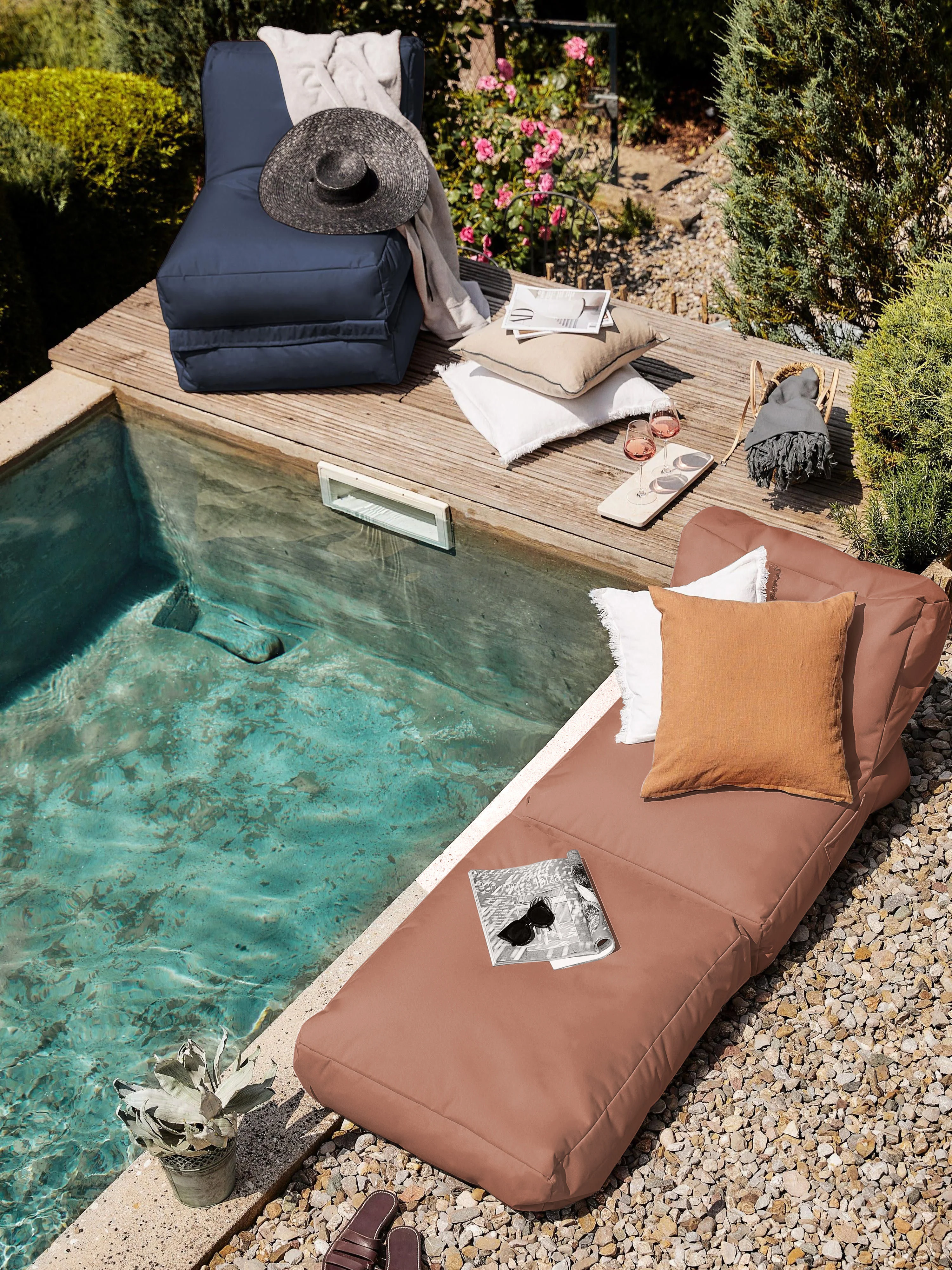 Garten-Loungesessel Pop Up mit Liegefunktion