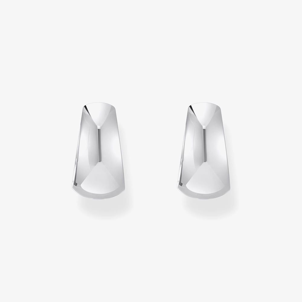 THOMAS SABO Sterling Silver 12mm Trapezoidal Hoop Earrings CR740-001-21