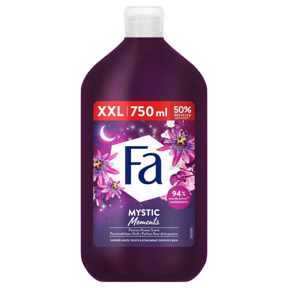 Gel douche et bain Fa Mystic Moments 750ml fleur de la passion