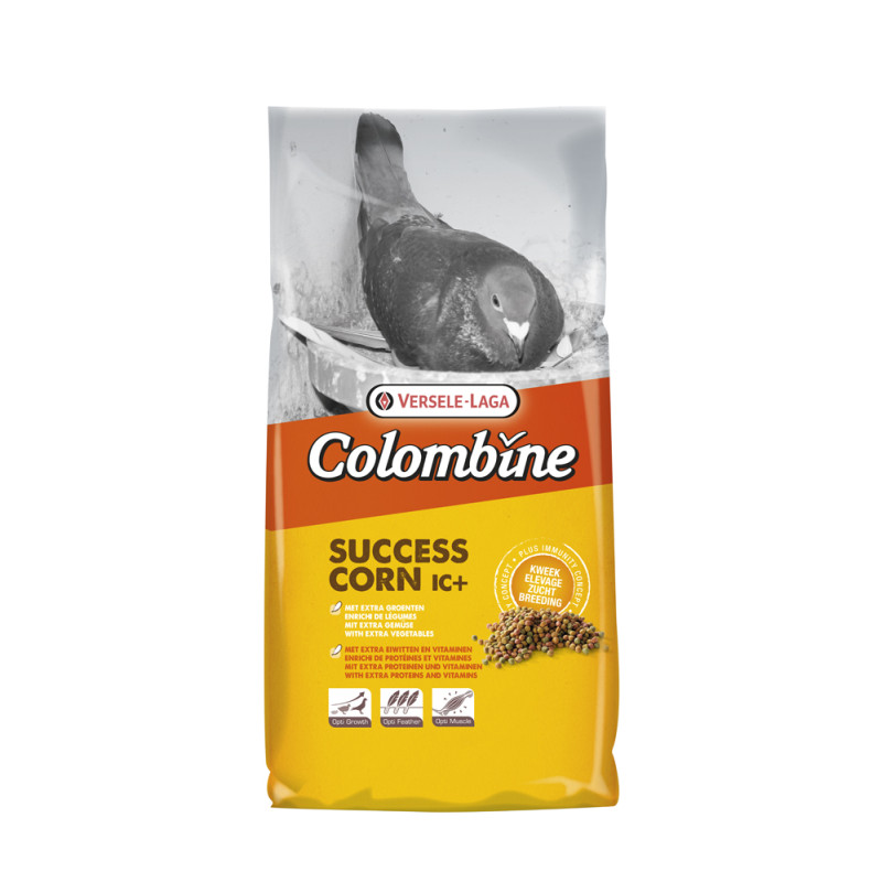 Granulé protéiné pour l'élevage et la mue des pigeons Success-Corn I.C.  15 kg
