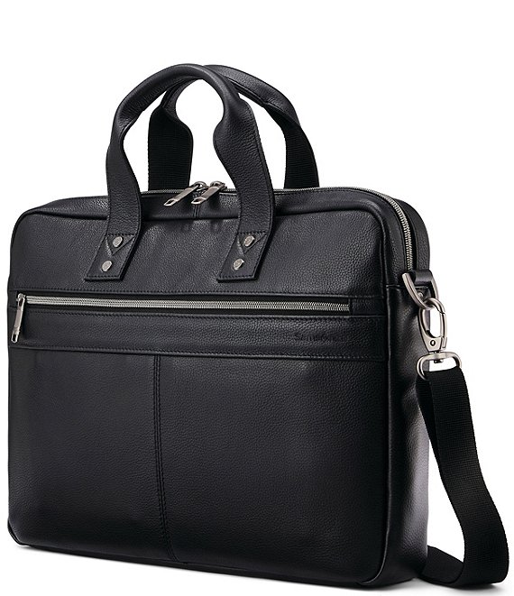 Classic Leather Slim Briefcase