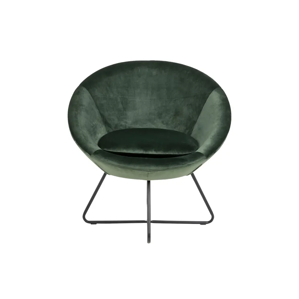 Fauteuil Forli - fluweel - groen