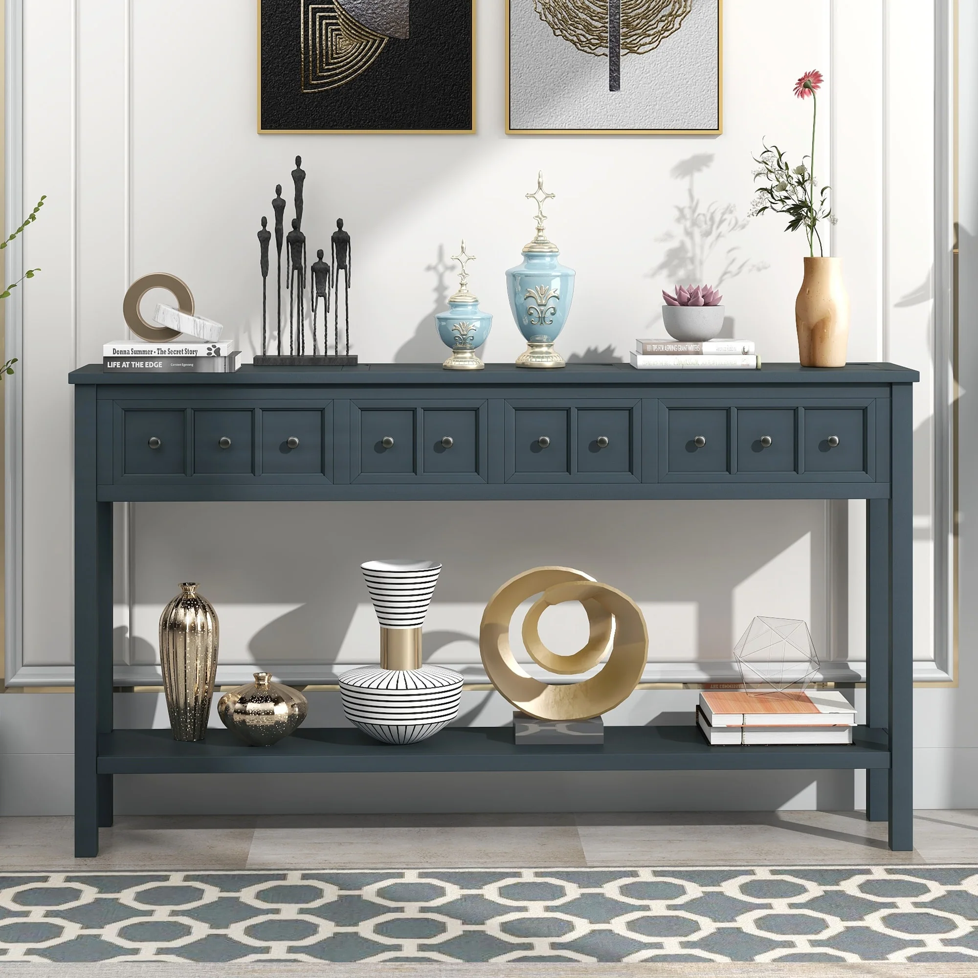 Rustic Entryway Console Table