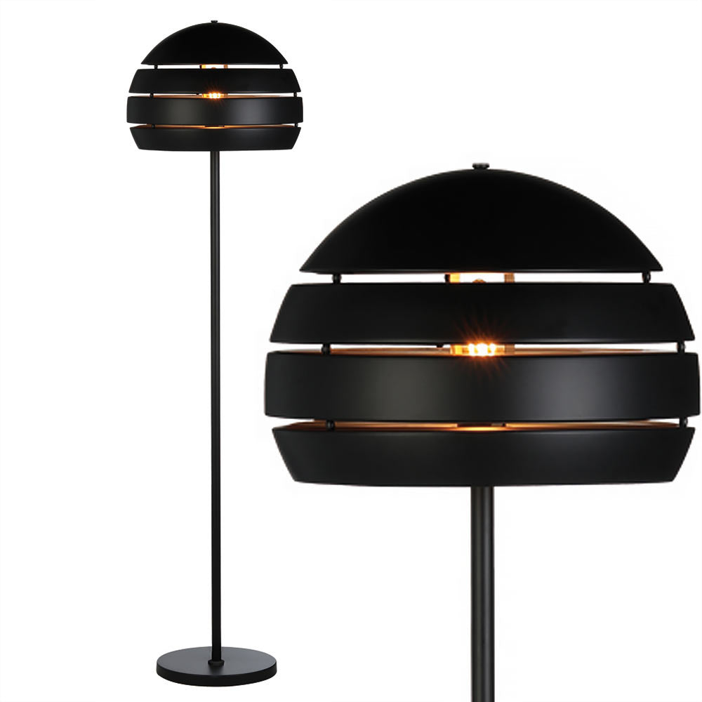 Freelight vloerlamp Djarin - 1 lichts - 40 x 150  cm - zwart goud