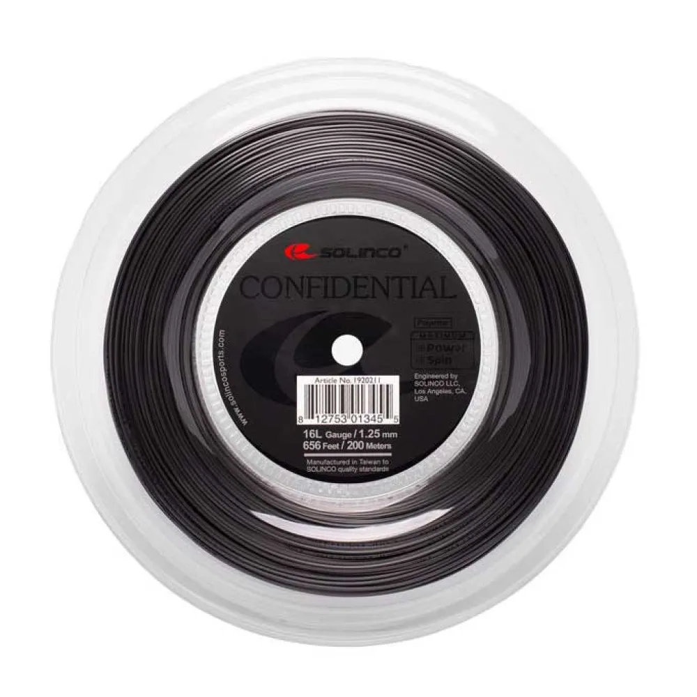 Solinco Confidential 16l 200 m tennis reel string