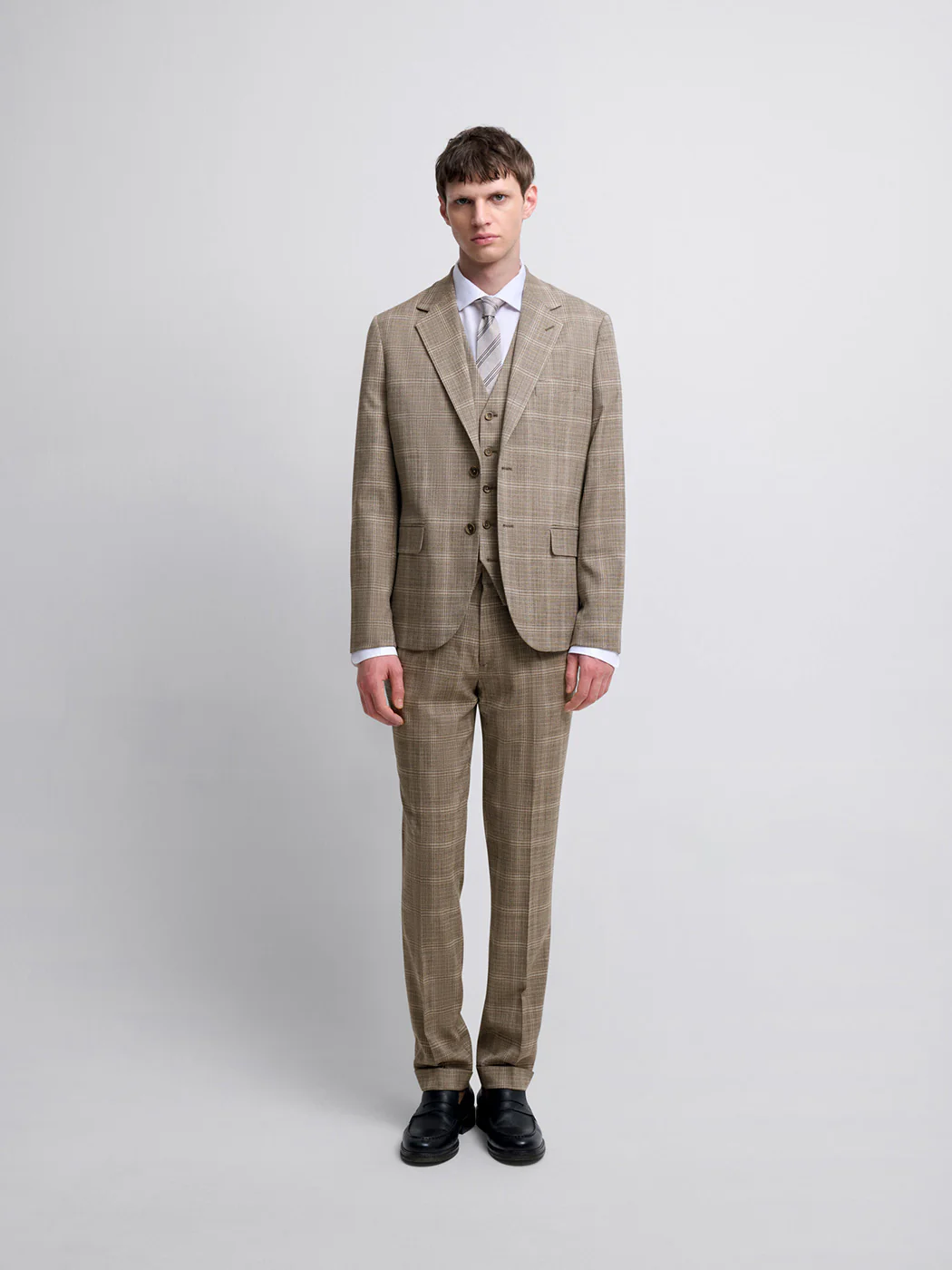 Gilet de costume à carreaux