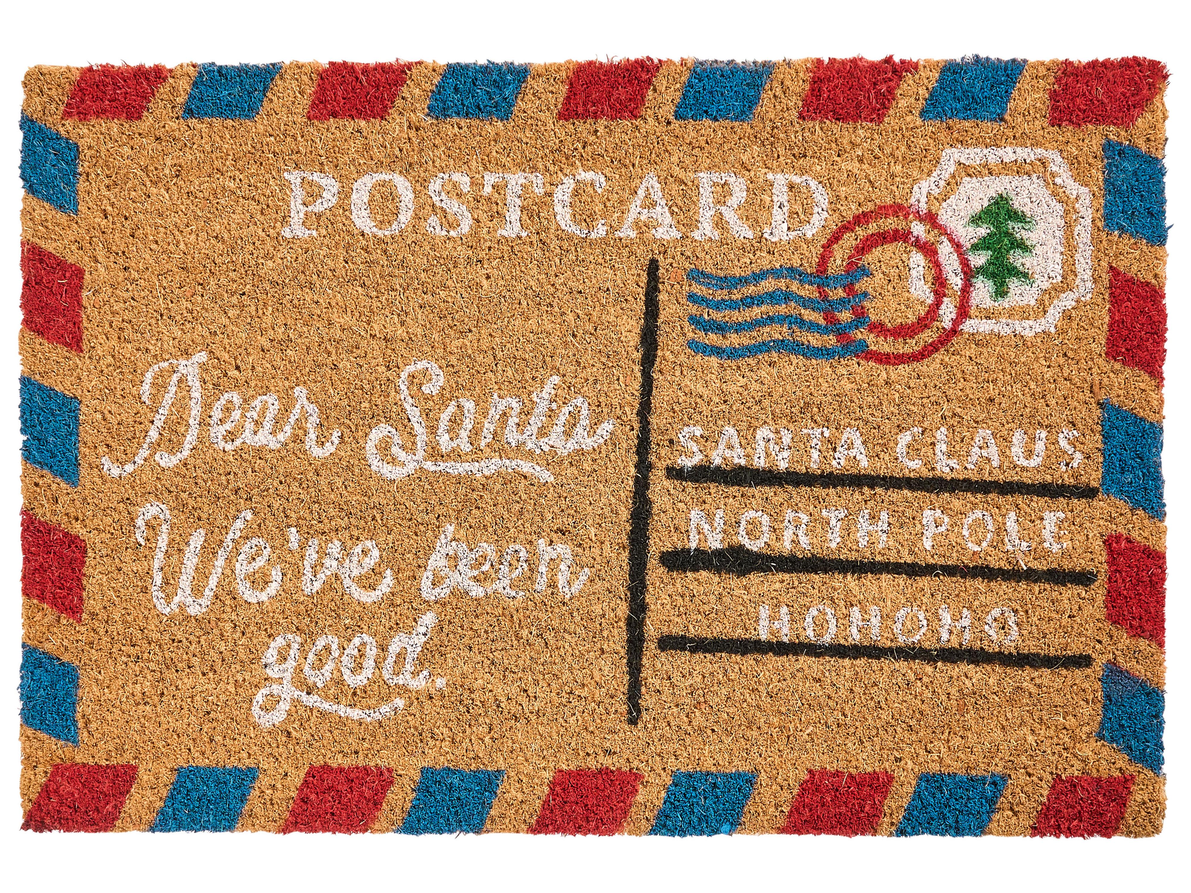 Doormat KATALLA Natural 40 x 60 cm Christmas Motif Coir