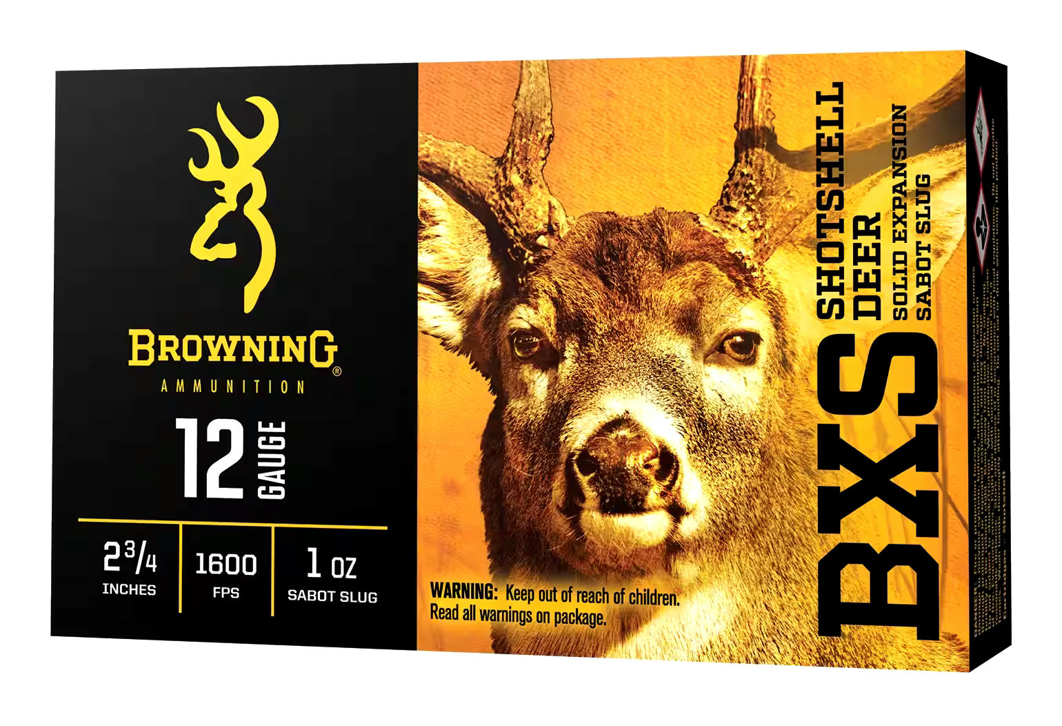 Browning BXD Deer 12-Gauge Sabot Slug Shotgun Ammunition, 2/3/4-in, 1-oz