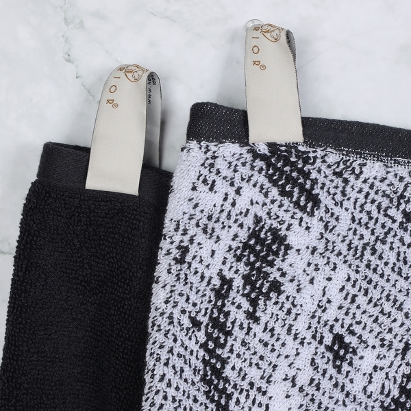 Superior 100% Cotton Quick-Drying Solid and Marble 10-Piece Towel Set