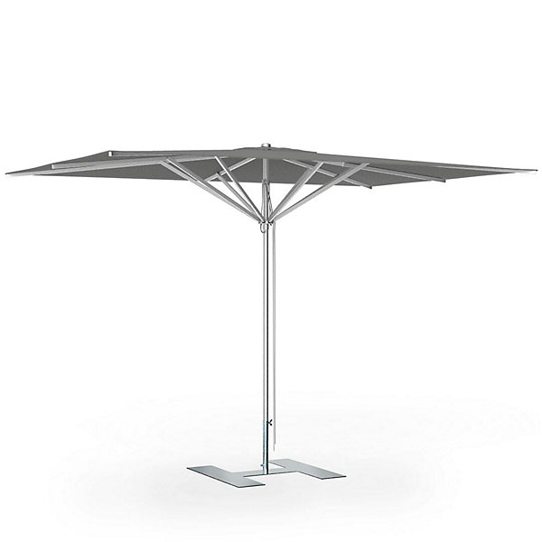 Parasol de terrasse complet Prémium Gris 300 x 200 Armature Gris