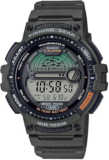Casio Fishing Timer Quartz Watch with Resin Strap
