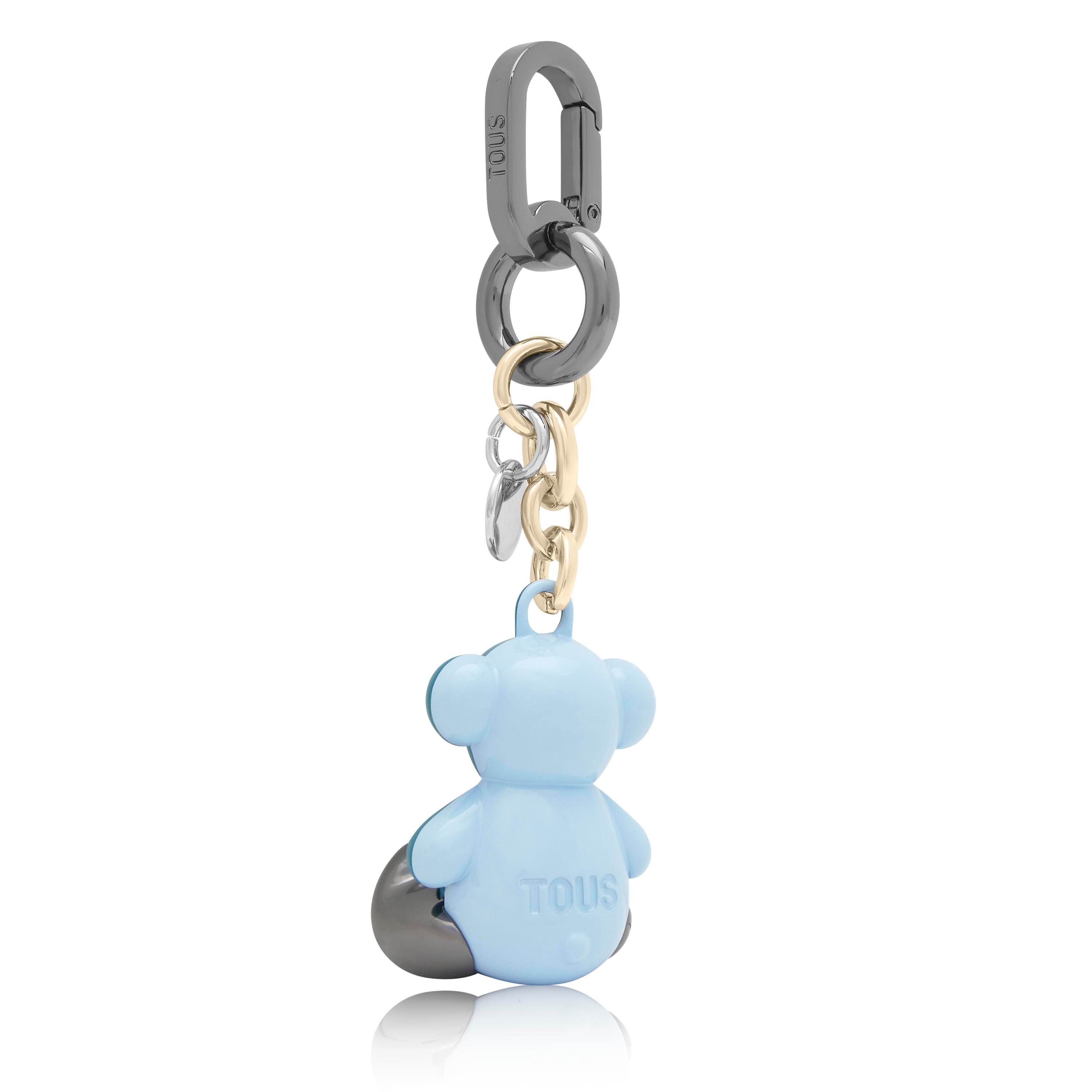 Llavero metal turquesa y azul Bold Bear